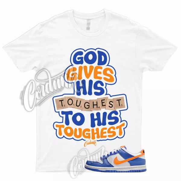 Dunk Low Blue Joy Bright Mandarin White Black Shirt Game Royal Match 1 TOUGH Jezsport.com