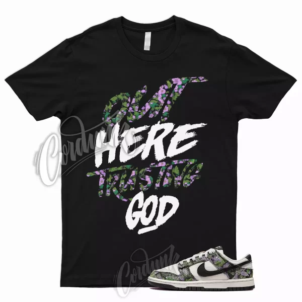 TG T Shirt for Dunk Low Next Nature Floral Tapestry Magenta Pink Foam Vanilla Jezsport.com