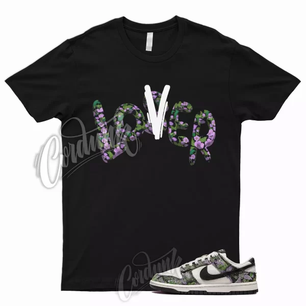 LO T Shirt for Dunk Low Next Nature Floral Tapestry Magenta Pink Foam Vanilla Jezsport.com