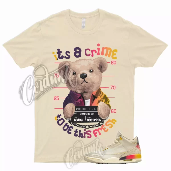 CRIME T Shirt to Match J 3 Medellín Sunset Medellin Balvin Multicolor Sail 1 Jezsport.com