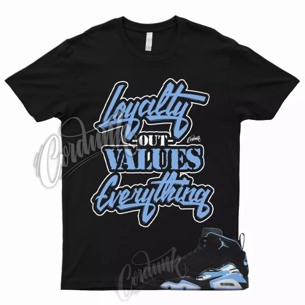 LYLTY T Shirt to Match MVP UNC University Blue Mid High Toe Dunk 1 Black White Jezsport.com