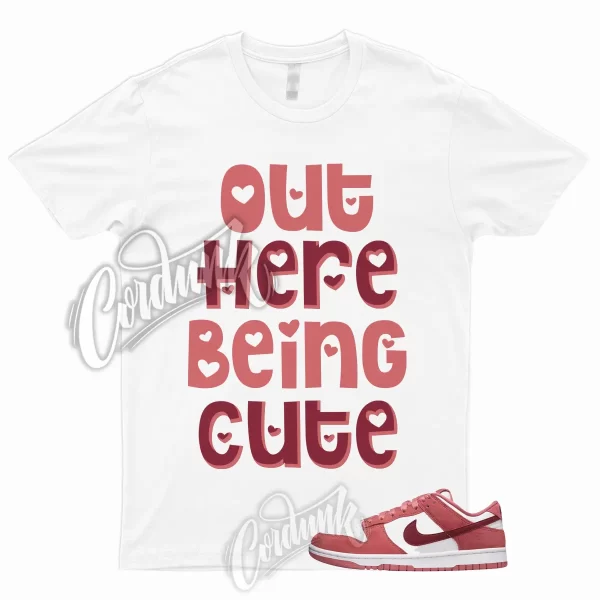 CUTE T Shirt for Dunk Valentines Day Low WMNS Team Red Adobe Air Dragon Force 1 Jezsport.com