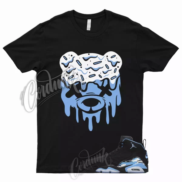 DRIPPY T Shirt to Match MVP UNC University Blue Mid High Toe Dunk 1 Black White Jezsport.com