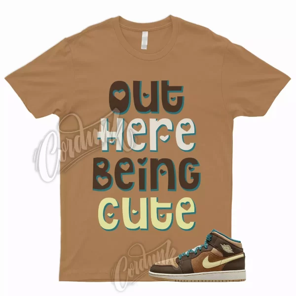 CUTE T Shirt for 1 Mid SE Cacao Wow Ale Brown Twine Luminous Green 4 Retro Low Jezsport.com