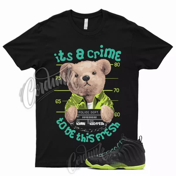 CRIME Shirt to Match Little Posite One Black Volt Clear Jade Metallic Silver 1 Jezsport.com