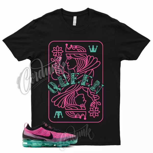 QUEEN T Shirt to Match VaporMax 2023 Flyknit Clear Jade Pink Blast South Beach 1 Jezsport.com