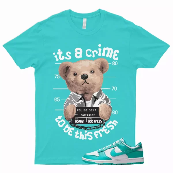 CRIME T Shirt to Match Dunk Low Clear Jade Air Max 1 SC Force Cosmic Unity Aqua Jezsport.com