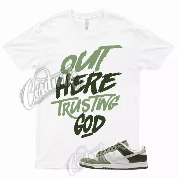 TG T Shirt to Match Dunk Low White Oil Green Cargo Khaki Light Bone Olive 1 Jezsport.com