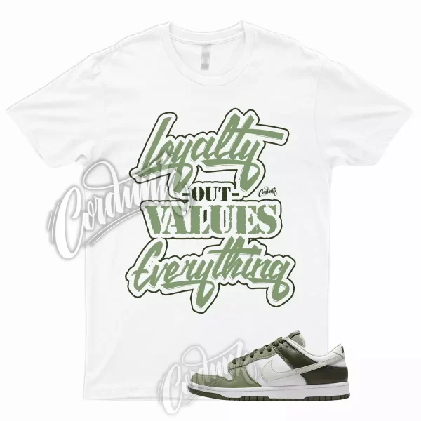 LYLTY T Shirt to Match Dunk Low White Oil Green Cargo Khaki Light Bone Olive 1 Jezsport.com