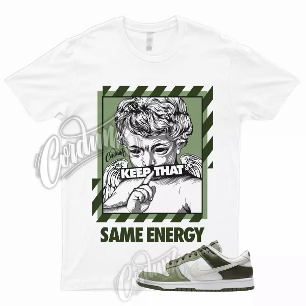 ENERGY T Shirt to Match Dunk Low White Oil Green Cargo Khaki Light Bone Olive 1 Jezsport.com