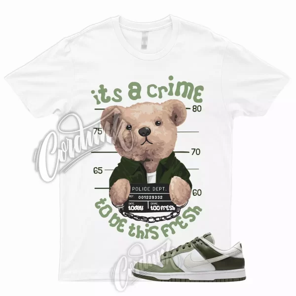 CRIME T Shirt to Match Dunk Low White Oil Green Cargo Khaki Light Bone Olive 1 Jezsport.com