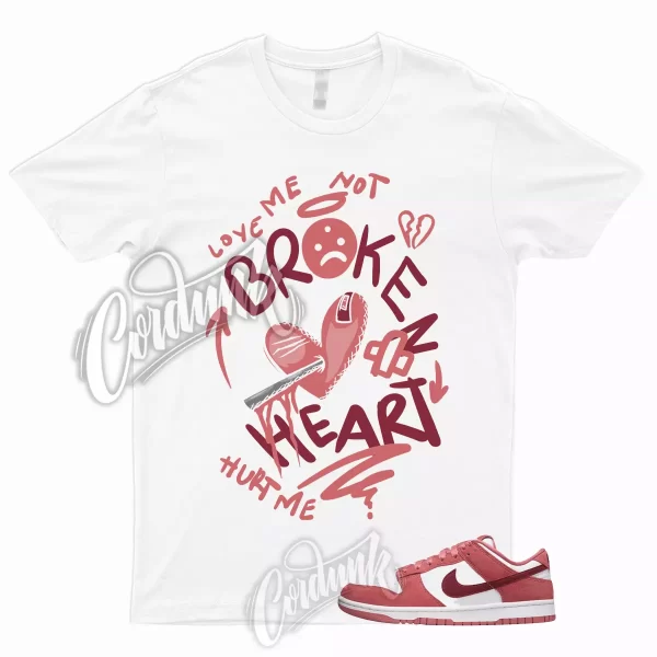 BROKEN Shirt for Dunk Valentines Day Low WMNS Team Red Adobe Air Dragon Force 1 Jezsport.com