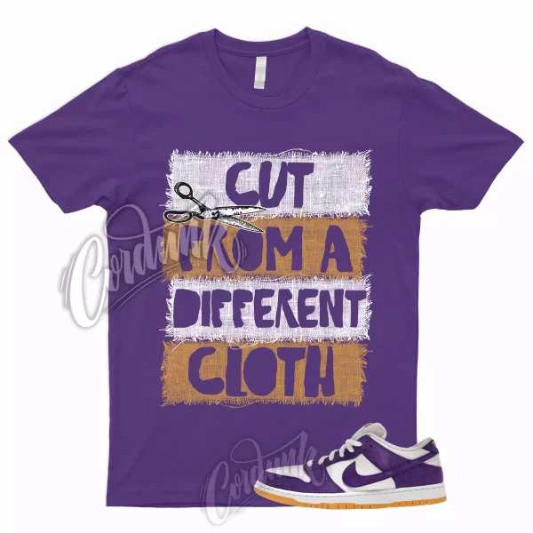 CUT T Shirt to Match SB Dunk Low Pro Court Purple Gum Varsity ISO Orange Label Jezsport.com