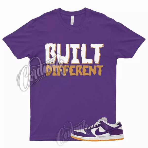 BUILT T Shirt to Match SB Dunk Low Pro Court Purple Gum Varsity ISO Orange Label Jezsport.com