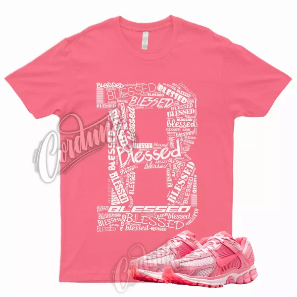 BLESSED T Shirt for Zoom Vomero 5 Hot Punch Pink Foam Coral Chalk WMNS Triple 1 Jezsport.com