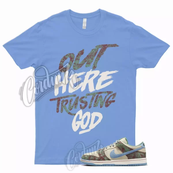 TG T Shirt to Match SB Dunk Low Sail Light Blue Cedar UNC Cream Brown Green 1 Jezsport.com