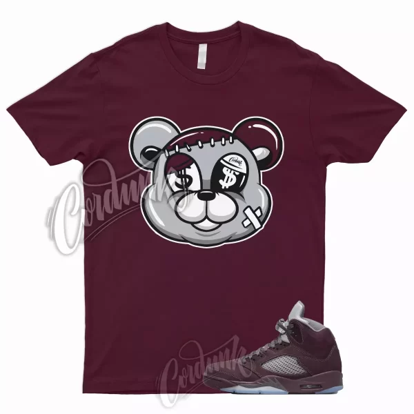 STITCH Shirt for 5 Deep Burgundy Metallic Silver Graphite Bordeaux Maroon 1 Jezsport.com