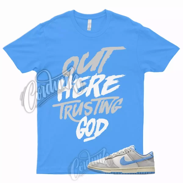 TG T Shirt for Dunk Low Athletic Department University Blue Sail Smoke Grey Jezsport.com