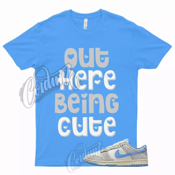 CUTE T Shirt for Dunk Low Athletic Department University Blue Sail Smoke Grey Jezsport.com