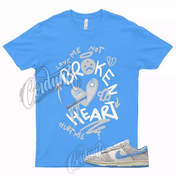 BROKEN T Shirt for Dunk Low Athletic Department University Blue Sail Smoke Grey Jezsport.com