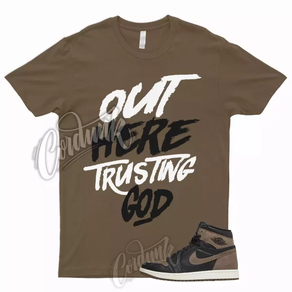 TG T Shirt to Match 1 Retro High OG Palomino Brown Black Sail Metallic Gold Jezsport.com