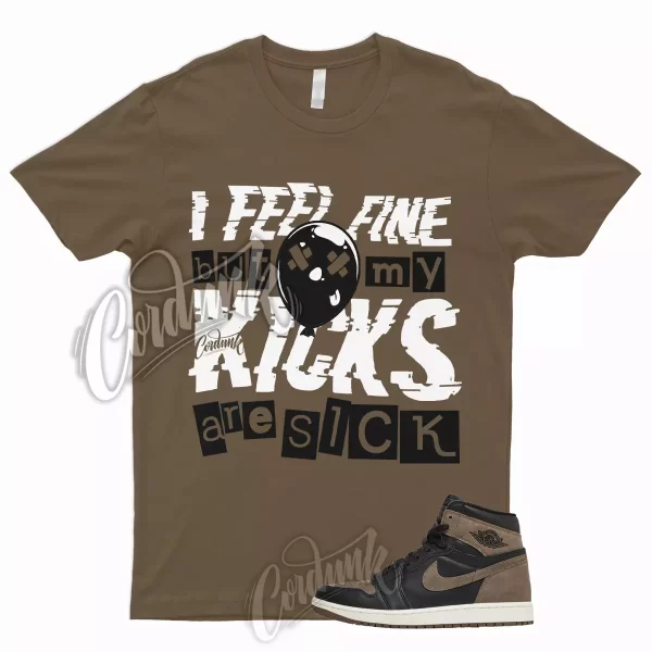 SICK T Shirt to Match 1 Retro High OG Palomino Brown Black Sail Metallic Gold Jezsport.com