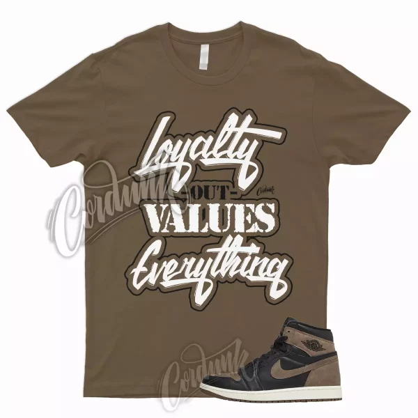 LYLTY T Shirt to Match 1 Retro High OG Palomino Brown Black Sail Metallic Gold Jezsport.com