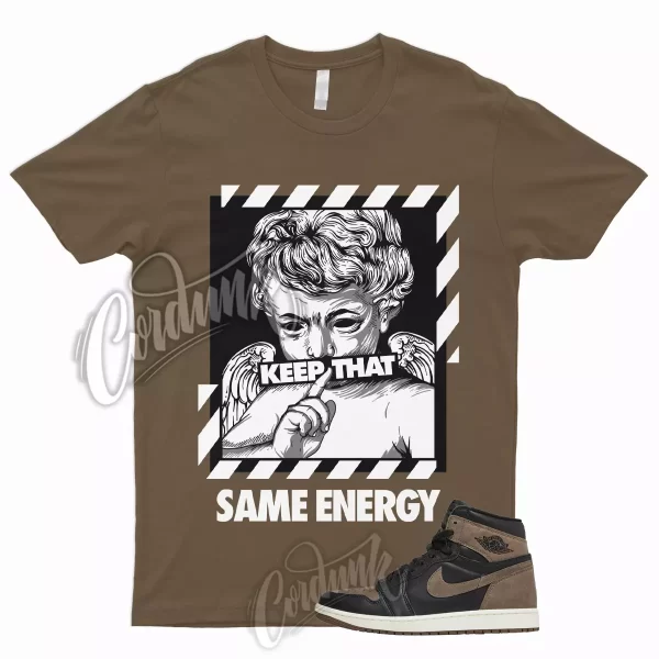 ENERGY T Shirt to Match 1 Retro High OG Palomino Brown Black Sail Metallic Gold Jezsport.com