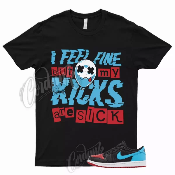 SICK T Shirt to Match 1 Low OG WMNS UNC To Chicago Dark Powder Blue Gym Red Jezsport.com