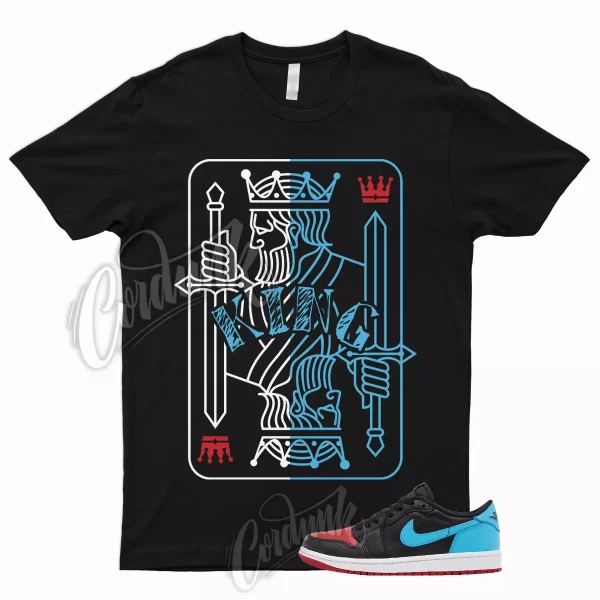 KING T Shirt to Match 1 Low OG WMNS UNC To Chicago Dark Powder Blue Gym Red Jezsport.com