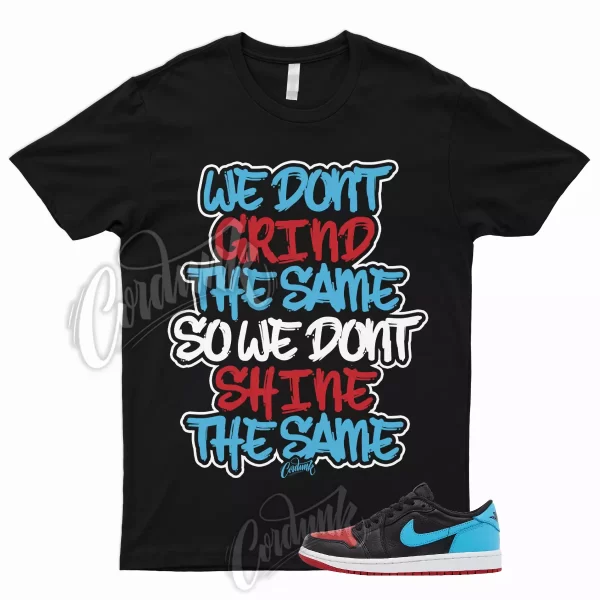 GRIND T Shirt to Match 1 Low OG WMNS UNC To Chicago Dark Powder Blue Gym Red Jezsport.com