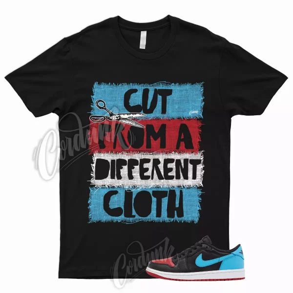 CUT T Shirt to Match 1 Low OG WMNS UNC To Chicago Dark Powder Blue Gym Red Jezsport.com