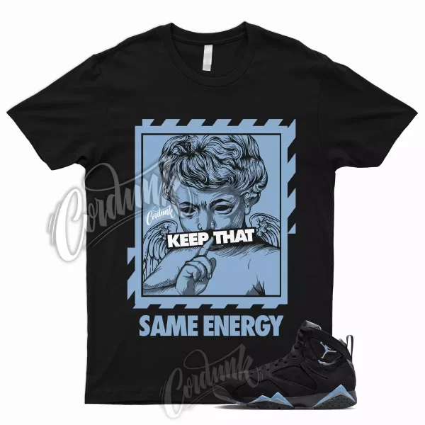 ENERGY Shirt to Match 7 Chambray 2023 Light Graphite UNC Blue Dunk Low Mid High Jezsport.com