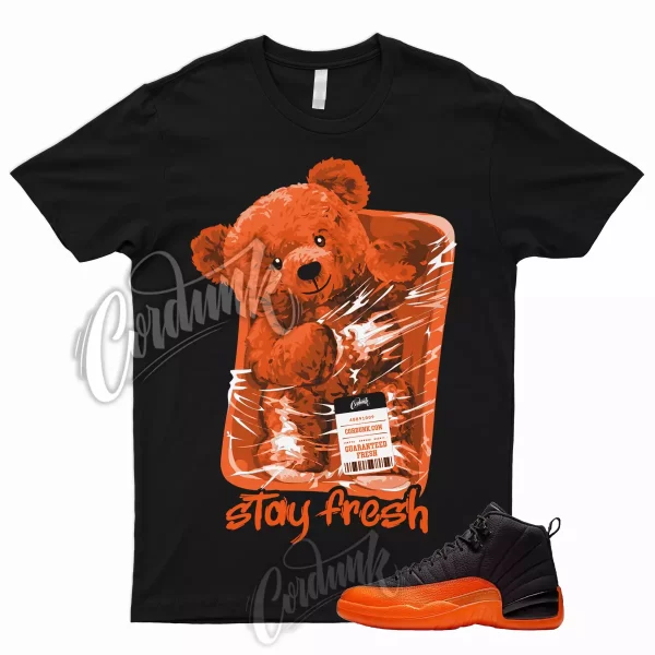 STAY T Shirt to Match 12 WMNS Brilliant Orange Black White Electro Shattered 1 Jezsport.com