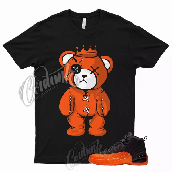 CROWN T Shirt to Match 12 WMNS Brilliant Orange Black White Electro Shattered 1 Jezsport.com