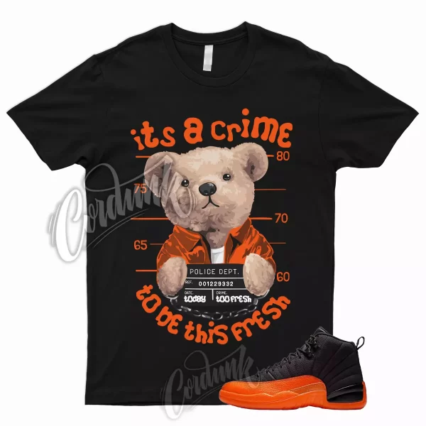 CRIME T Shirt to Match 12 WMNS Brilliant Orange Black White Electro Shattered 1 Jezsport.com