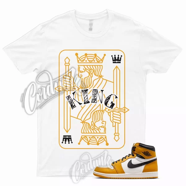 KING T Shirt for 1 Yellow Ochre Retro High 6 Desert Mid Low Dunk OG Pollen Match Jezsport.com