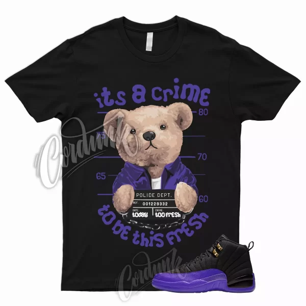 CRIME T Shirt to Match 12 Field Purple Taxi Concord Varsity Court Low Mid High 1 Jezsport.com