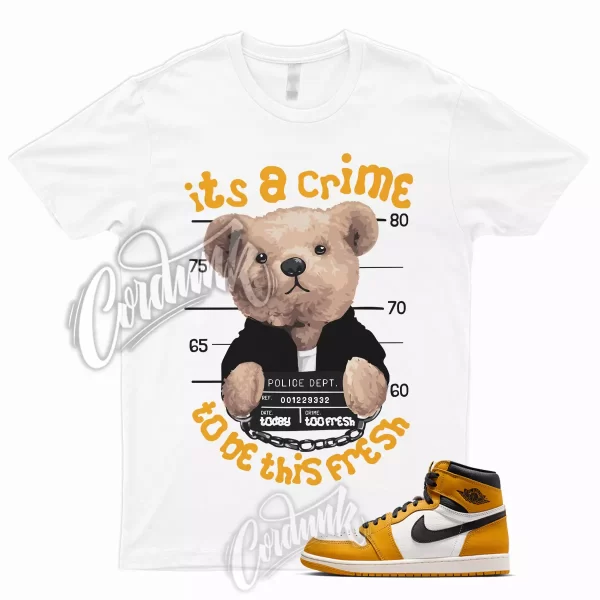 CRIME Shirt for 1 Yellow Ochre Retro High 6 Desert Mid Low Dunk OG Pollen Match Jezsport.com