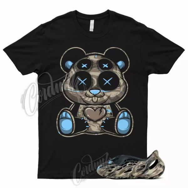 PANDA T Shirt to Match Foam MX Cinder Runner Brown Tan Light Blue Slide 1 Jezsport.com