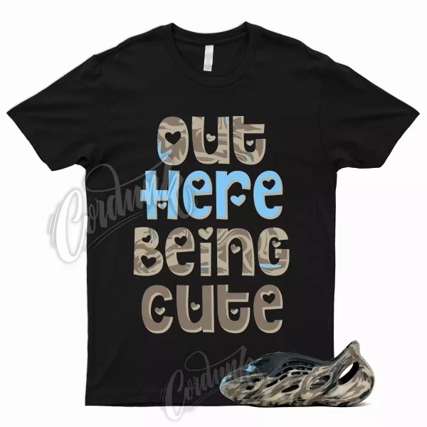 CUTE T Shirt to Match Foam MX Cinder Runner Brown Tan Light Blue Slide 1 Jezsport.com