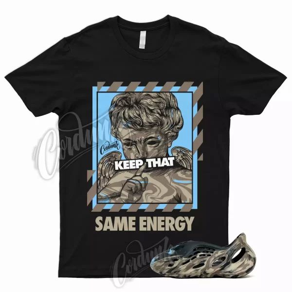 ENERGY T Shirt to Match Foam MX Cinder Runner Brown Tan Light Blue Slide 1 Jezsport.com