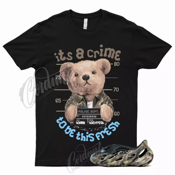 CRIME T Shirt to Match Foam MX Cinder Runner Brown Tan Light Blue Slide 1 Jezsport.com