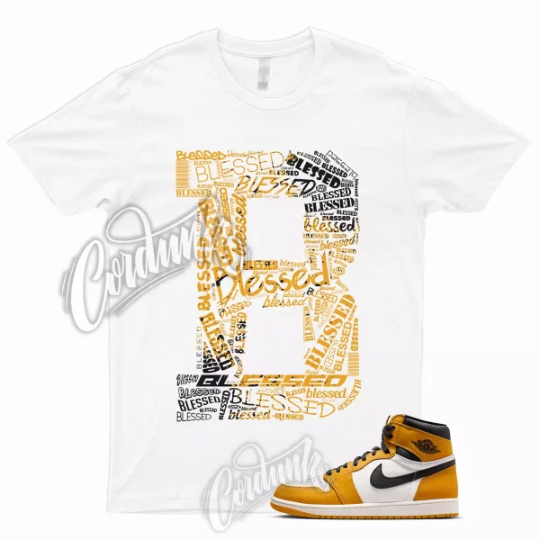 BLESSED Shirt for 1 Yellow Ochre Retro High 6 Desert Mid Low Dunk Pollen Match Jezsport.com