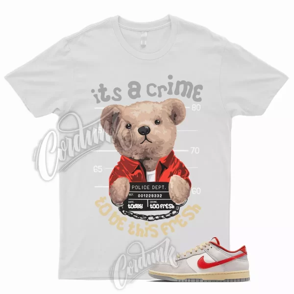 CRIME T Shirt for Air Dunk 85 Athletic Department Sail Photon Dust Picante Red 1 Jezsport.com