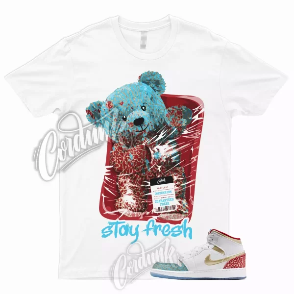 STAY T Shirt to Match 1 Mid GS UNC to Chicago Metallic Gold University Red Blue Jezsport.com