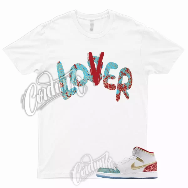 LO T Shirt to Match 1 Mid GS UNC to Chicago Metallic Gold University Red Blue Jezsport.com