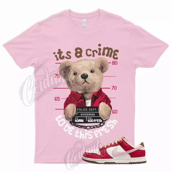 CRIME T Shirt for Dunk Low Bacon Premium Sport Red Sail Medium Brown Valentines Jezsport.com