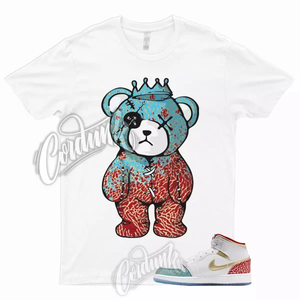 CROWN T Shirt to Match 1 Mid GS UNC to Chicago Metallic Gold University Red Blue Jezsport.com