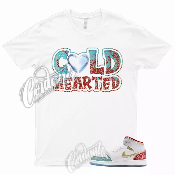 COLD T Shirt to Match 1 Mid GS UNC to Chicago Metallic Gold University Red Blue Jezsport.com